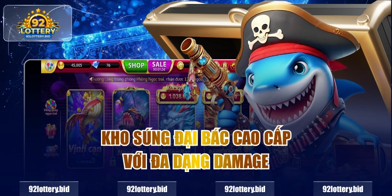 Kho súng đại bác cao cấp với đa dạng damage