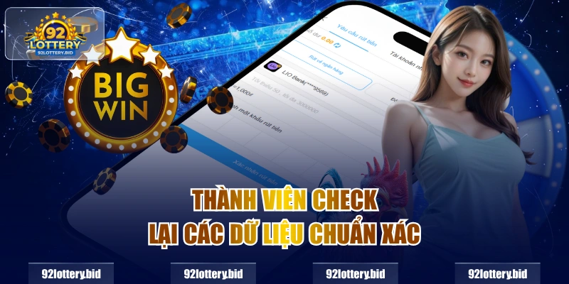 Thành viên check lại các dữ liệu chuẩn xác